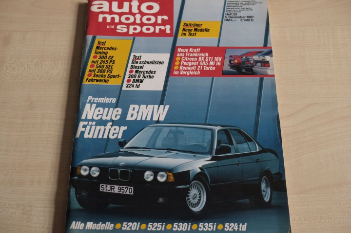 Deckblatt Auto Motor und Sport (25/1987)